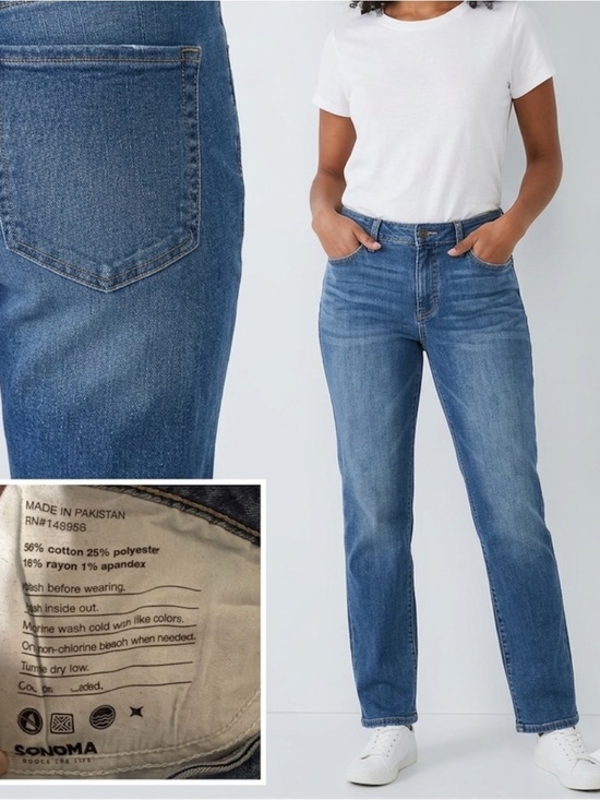 Sonoma Denim - Sonoma Blue Straight Leg Jeans Size 10 Short